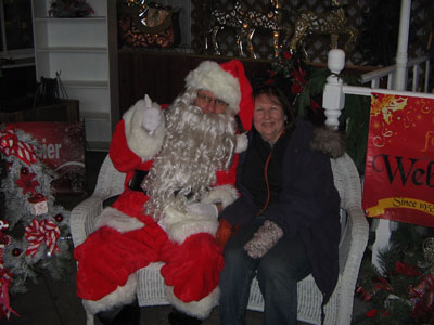 Troy in a Santa costume